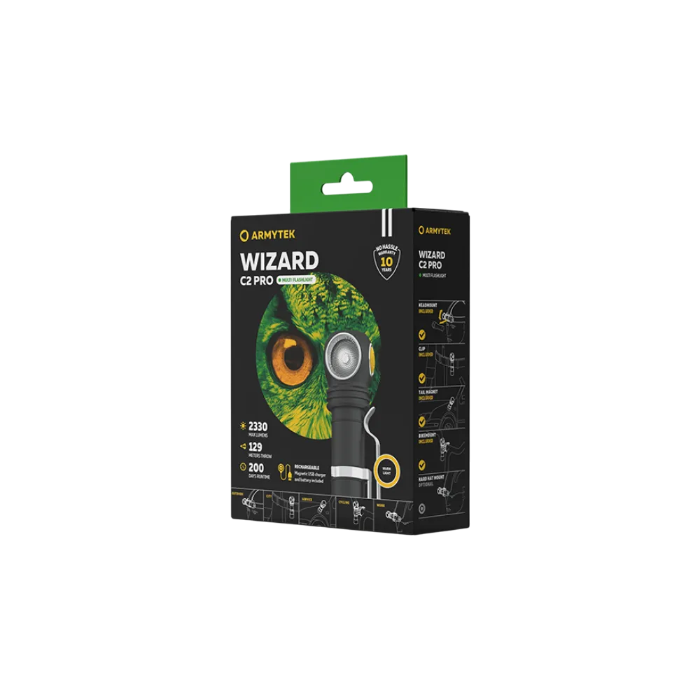 Фонарь Armytek Wizard C2 Pro Magnet USB (теплый свет)