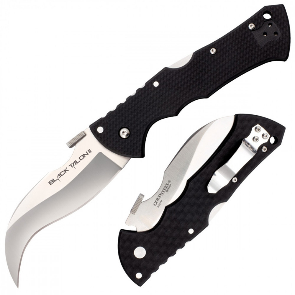 Нож COLS STEEL BLACK TALON II PLAIN EDGE CS_22B