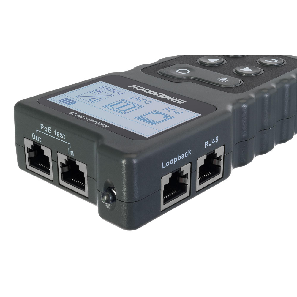 Кабельный PoE-тестер Ermenrich NetGeeks NP25, фиолетовый