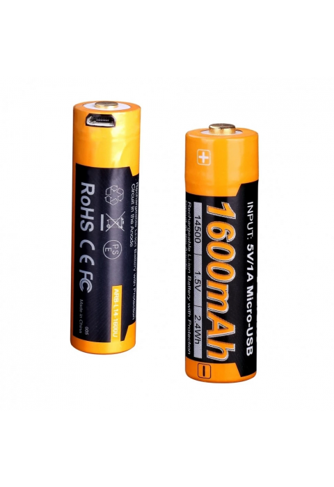 Аккумулятор 14500 Fenix 1600U mAh с разъемом для USB, ARB-L14-1600U