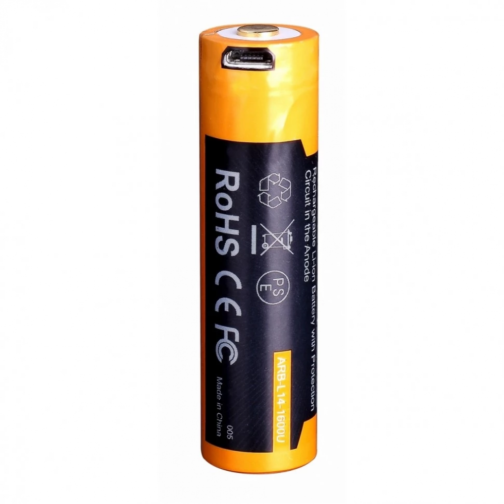 Аккумулятор 14500 Fenix 1600U mAh с разъемом для USB, ARB-L14-1600U