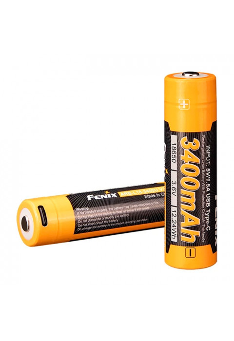 Аккумулятор 18650 Fenix ARB-L18-3400U mAh Li-Ion USB Charge
