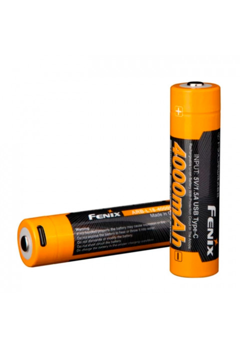 Аккумулятор 18650 Fenix ARB-L18-4000U с разъемом для USB