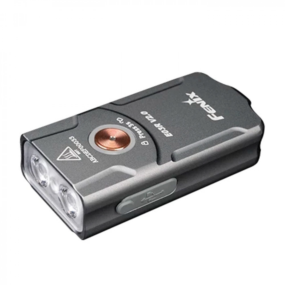 Фонарь-брелок Fenix E03R EDC V2.0 Gray