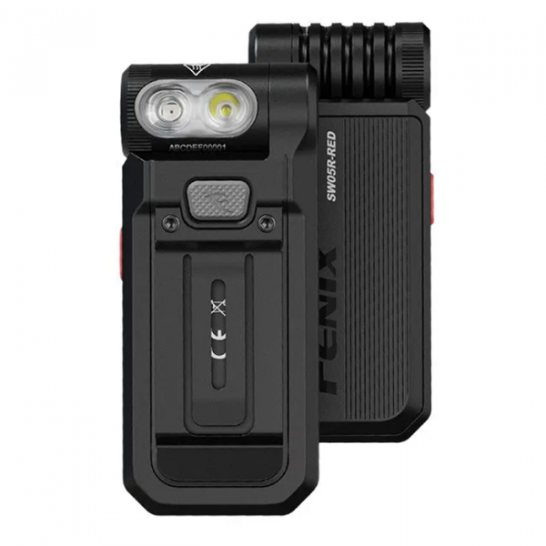 Фонарь Fenix многофункциональный SW05R-RED с красной подсветкой черный