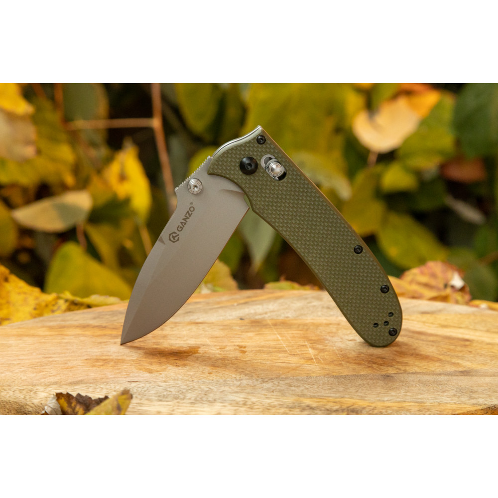 Нож Ganzo G704 зеленый, G704-GR