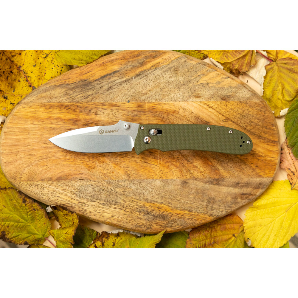 Нож Ganzo G704 зеленый, G704-GR
