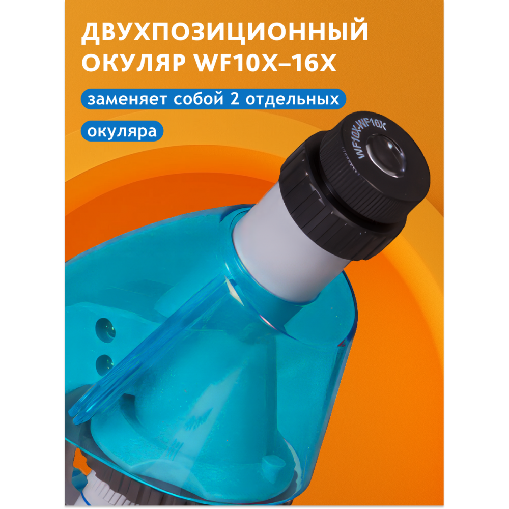 Микроскоп Levenhuk LabZZ M101 Azure\Лазурь