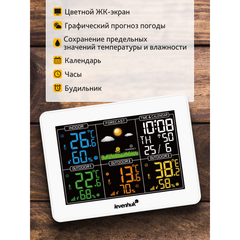 Метеостанция Levenhuk Wezzer PLUS LP60
