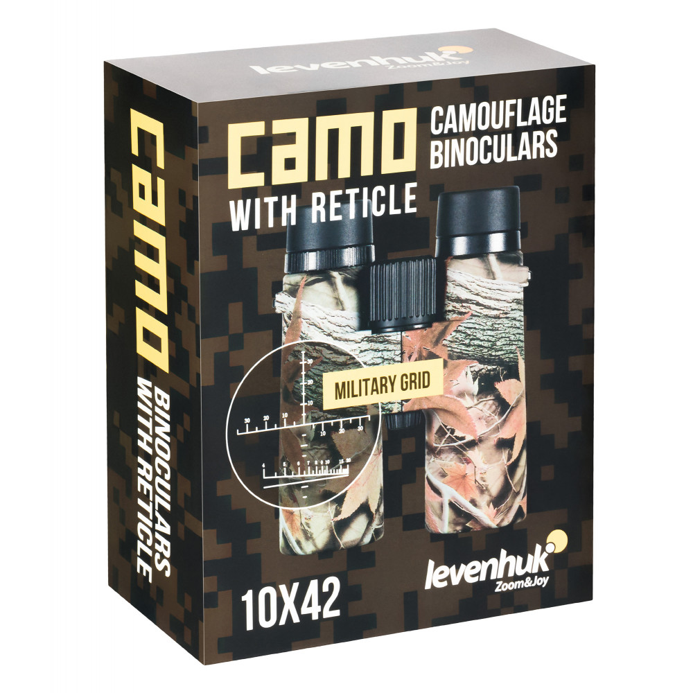 Бинокль Levenhuk Camo Rind 10x42 с сеткой