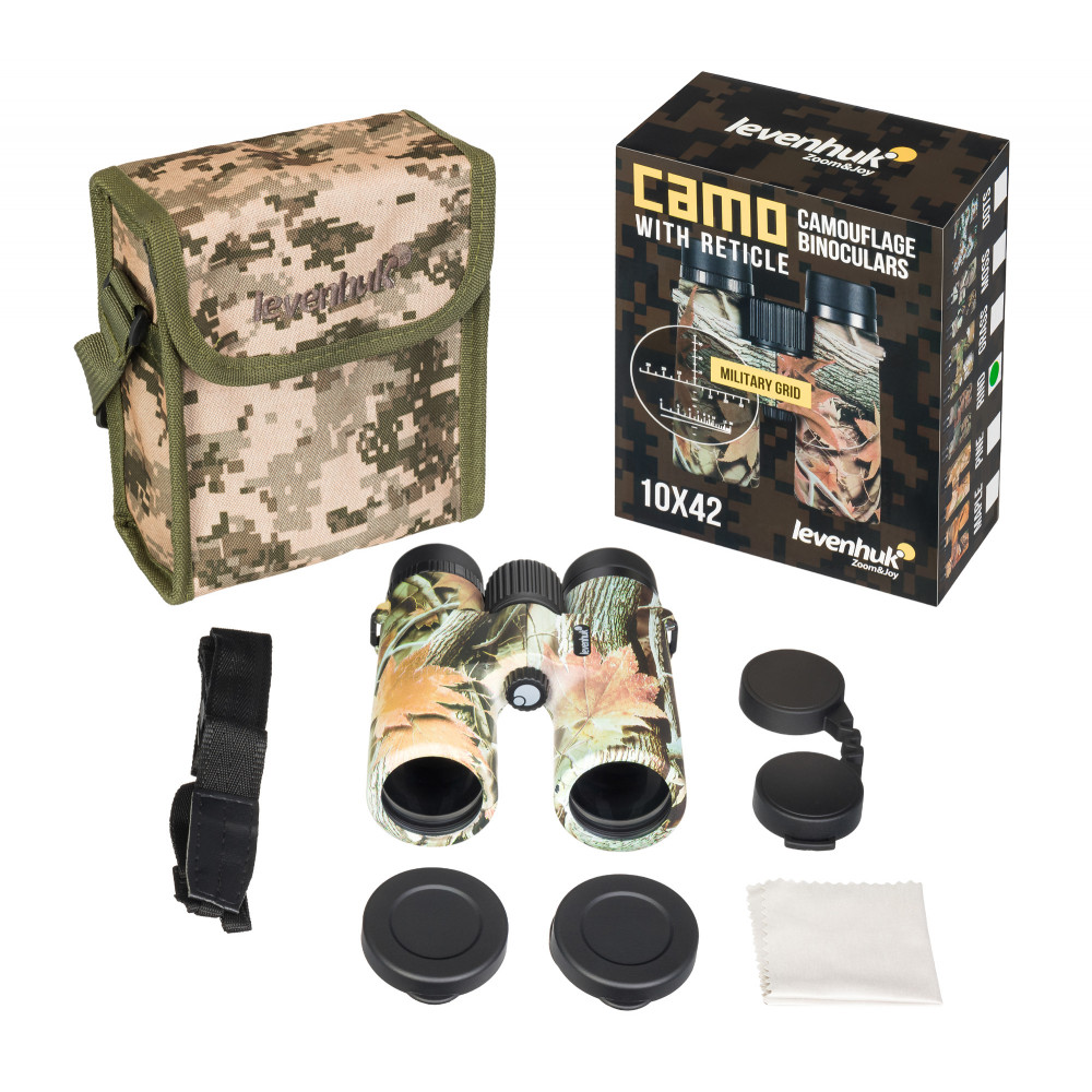 Бинокль Levenhuk Camo Rind 10x42 с сеткой
