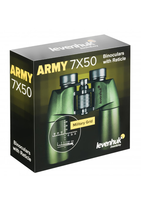 Бинокль Levenhuk Army 7x50 с сеткой