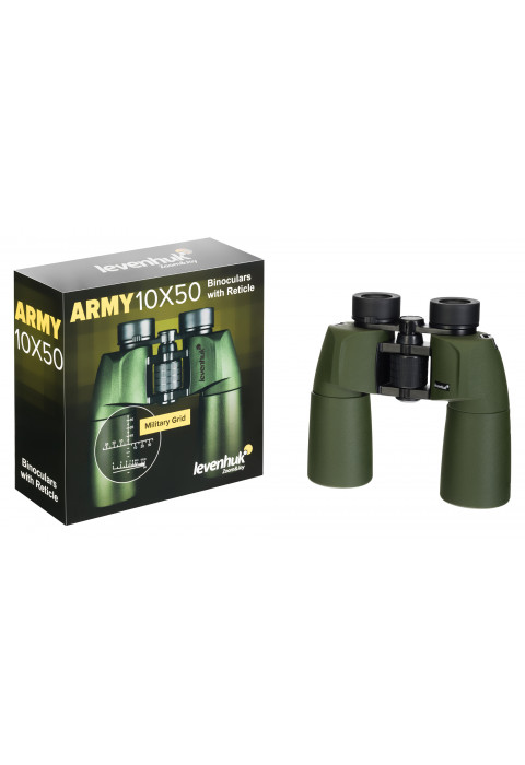 Бинокль Levenhuk Army 10x50 с сеткой