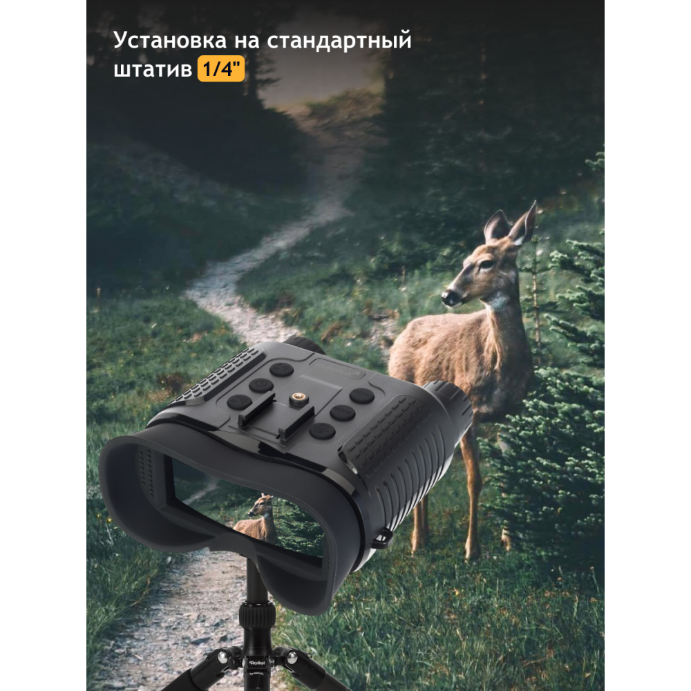 Бинокль цифровой ночного видения Levenhuk Halo 13X Helmet, с креплением на голову