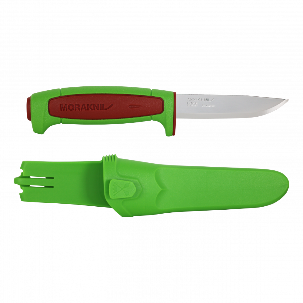 Нож Morakniv Basic 546 лимитированный 2024 нержавеющая сталь, пласт. ручка (зеленая) терракотовая вставка, 14282