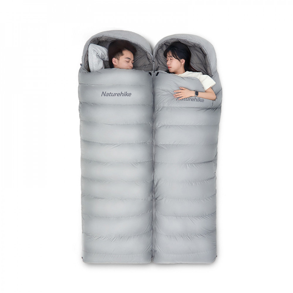 Ультралёгкий спальный мешок Naturehike RM40 Series Утиный пух серый Size L