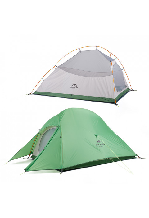 Палатка 1-местная Naturehike сверхлегкая + коврик Сloud up NH18T010-T