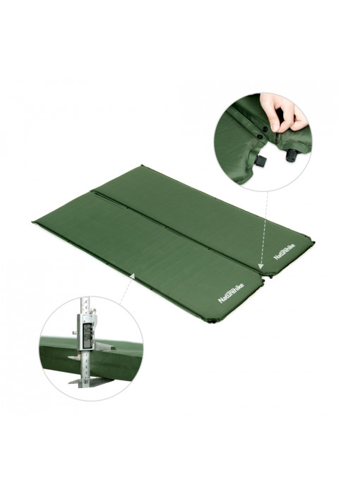 Коврик самонадувной туристический Naturehike D03 Army Green