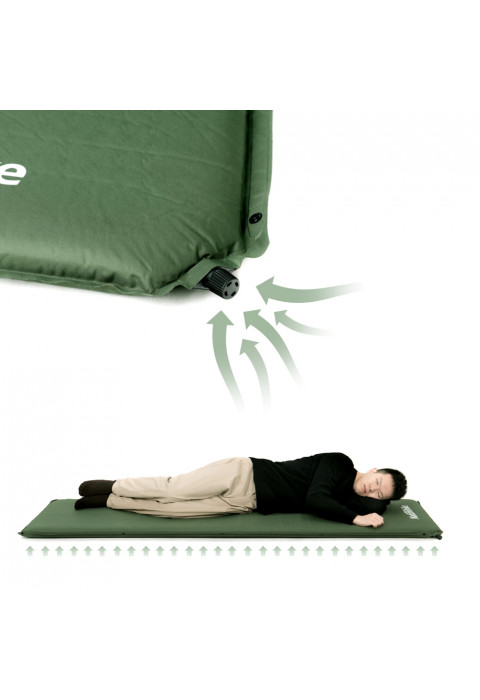 Коврик самонадувной туристический Naturehike D03 Army Green