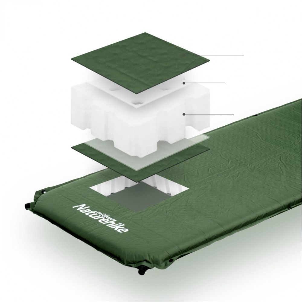 Коврик самонадувной туристический Naturehike D03 Army Green