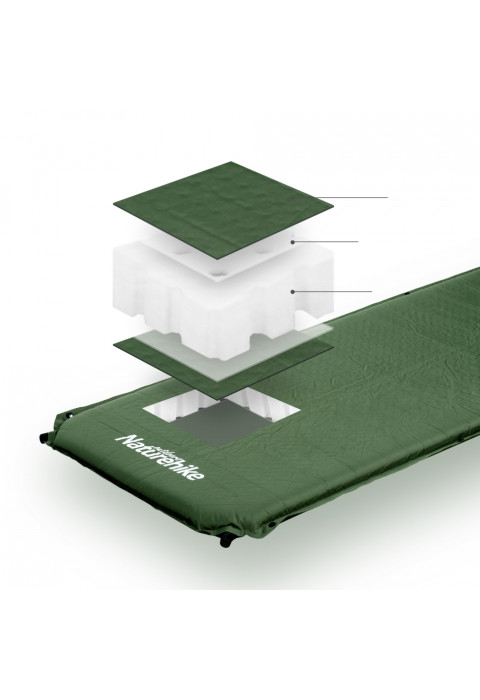 Коврик самонадувной туристический Naturehike D03 Army Green