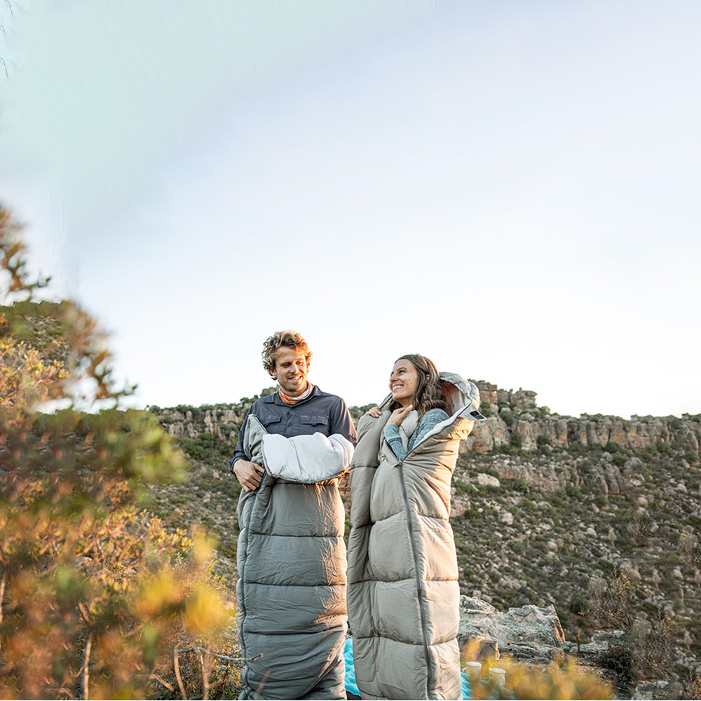 Ультралёгкий спальный мешок Naturehike CNK2350WS023 M300 хлопковый с капюшоном весна осень серый