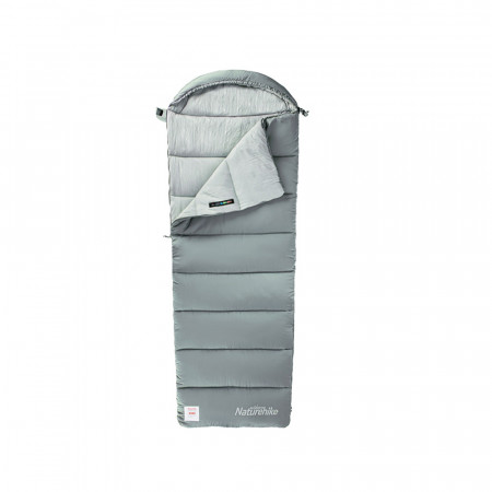 Ультралёгкий спальный мешок Naturehike CNK2350WS023 M300 хлопковый с капюшоном весна осень серый