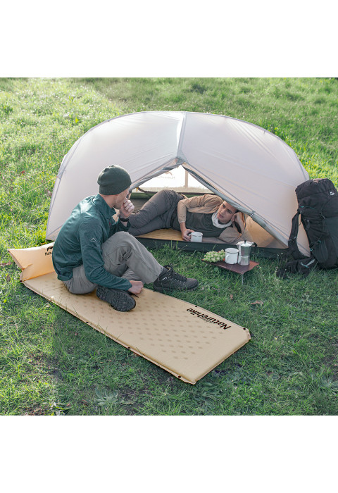 Коврик для сна Naturehike NH15Q002-D надувной с подушкой желтый