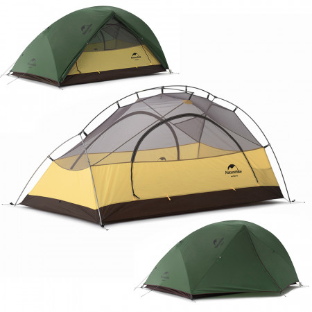 Палатка 2-местная Naturehike сверхлегкая + коврик Star-river NH17T012-T