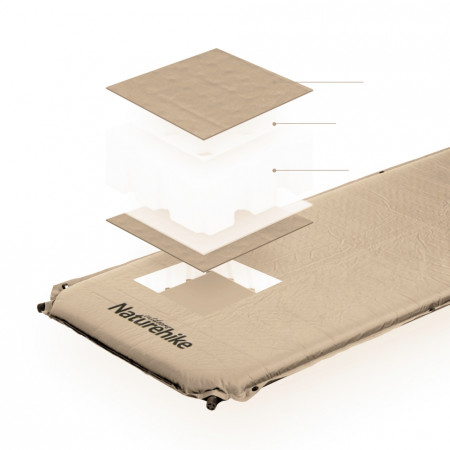 Коврик самонадувной туристический Naturehike D03 Beige