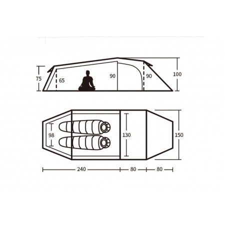 Палатка 2-местная Naturehike Opalus NH17L001-L