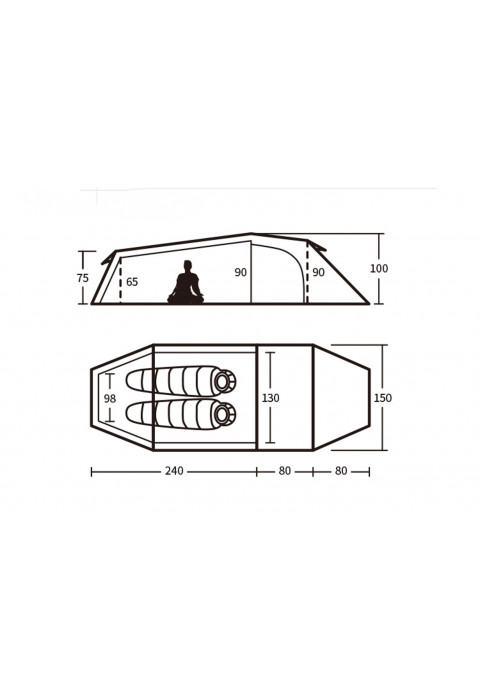 Палатка 2-местная Naturehike Opalus NH17L001-L
