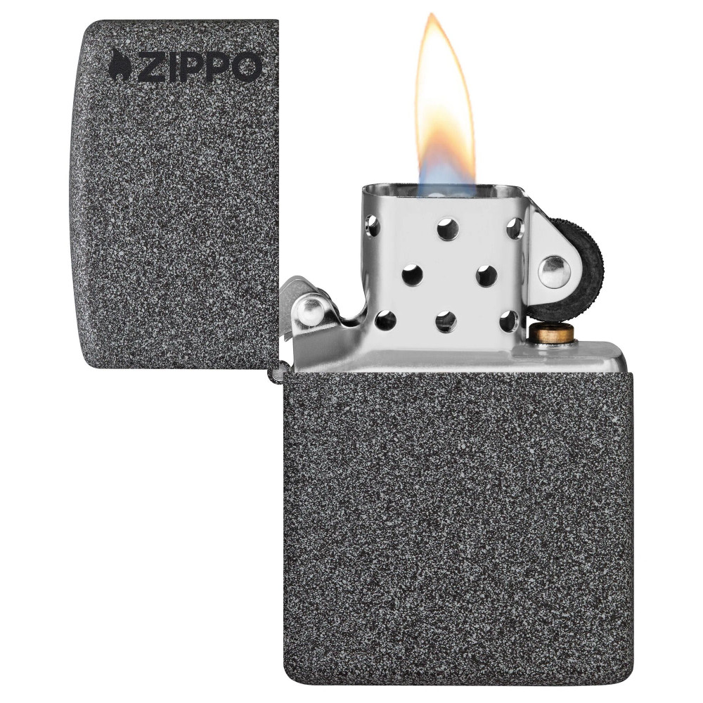 Зажигалка ZIPPO Logo Iron Stone™ 211ZL