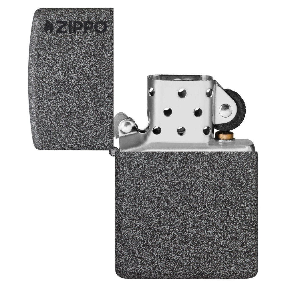 Зажигалка ZIPPO Logo Iron Stone™ 211ZL