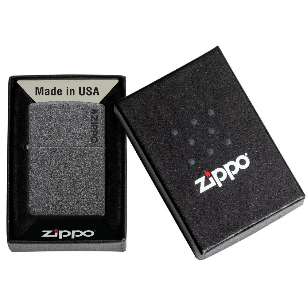 Зажигалка ZIPPO Logo Iron Stone™ 211ZL