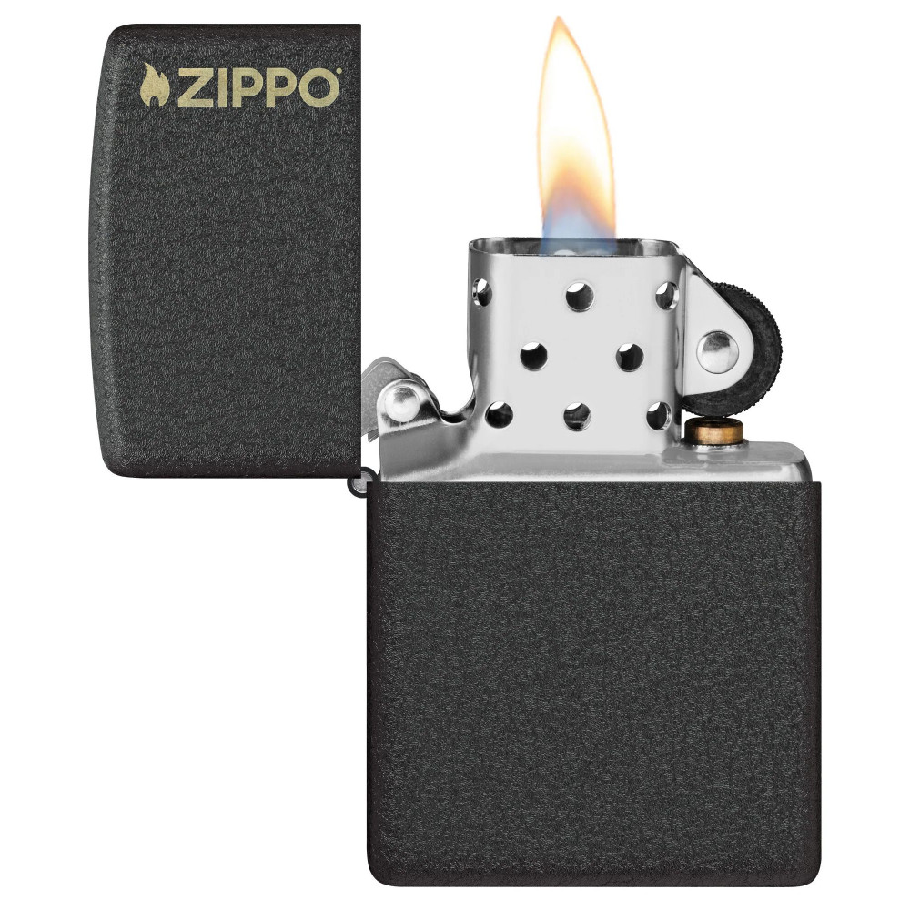 Зажигалка ZIPPO Logo Black Crackle™ 236ZL