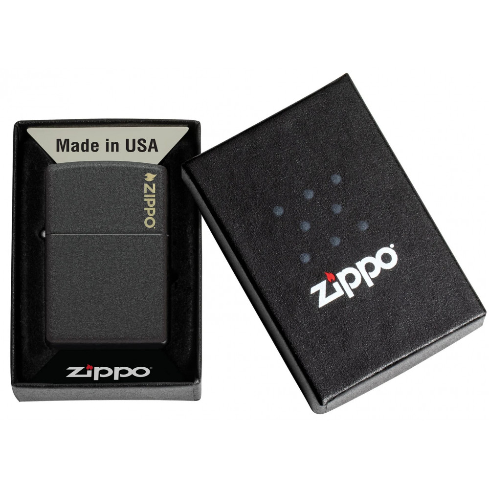 Зажигалка ZIPPO Logo Black Crackle™ 236ZL