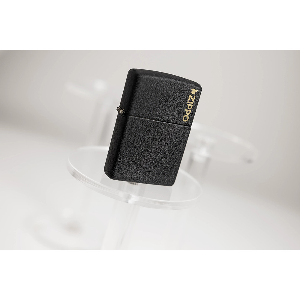 Зажигалка ZIPPO Logo Black Crackle™ 236ZL