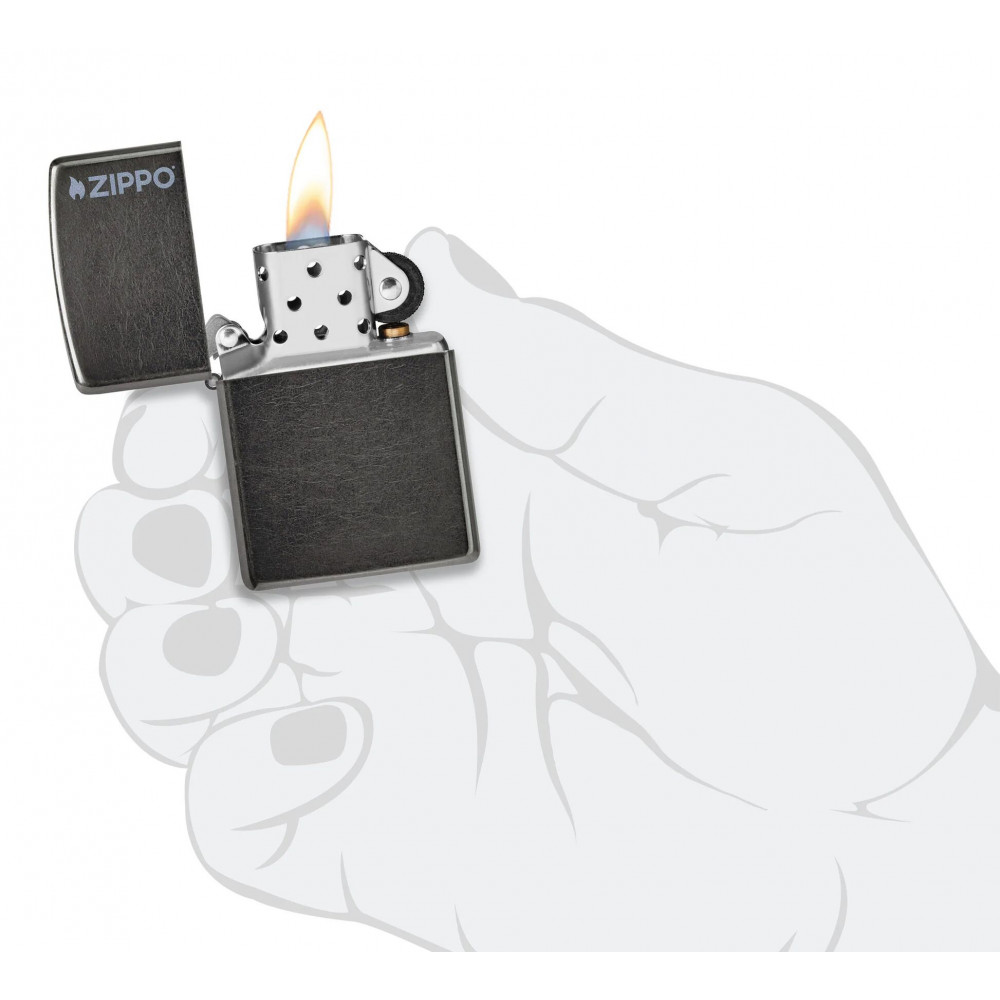 Зажигалка ZIPPO Logo с покрытием Gray Dusk 28378ZL