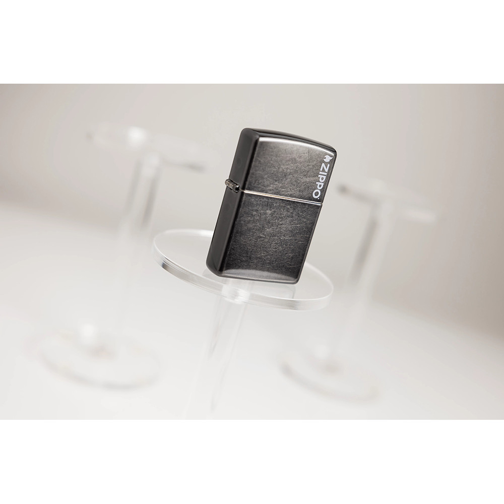 Зажигалка ZIPPO Logo с покрытием Gray Dusk 28378ZL