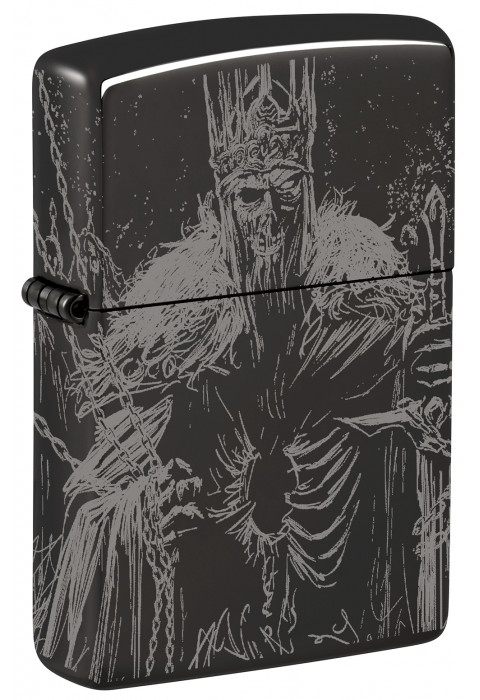 Зажигалка ZIPPO Skull King High Polish Black 46139
