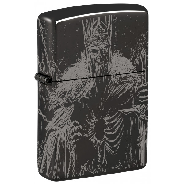 Зажигалка ZIPPO Skull King High Polish Black 46139