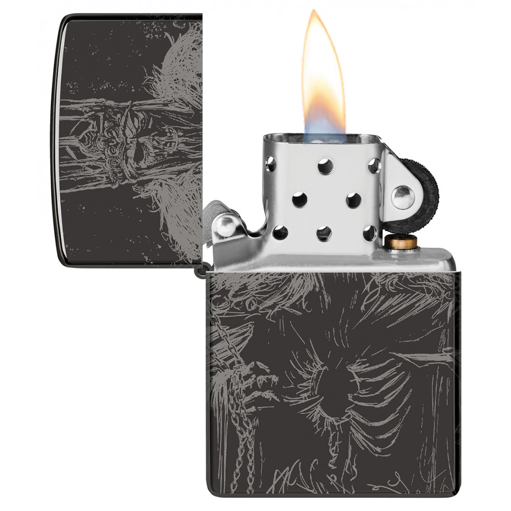 Зажигалка ZIPPO Skull King High Polish Black 46139