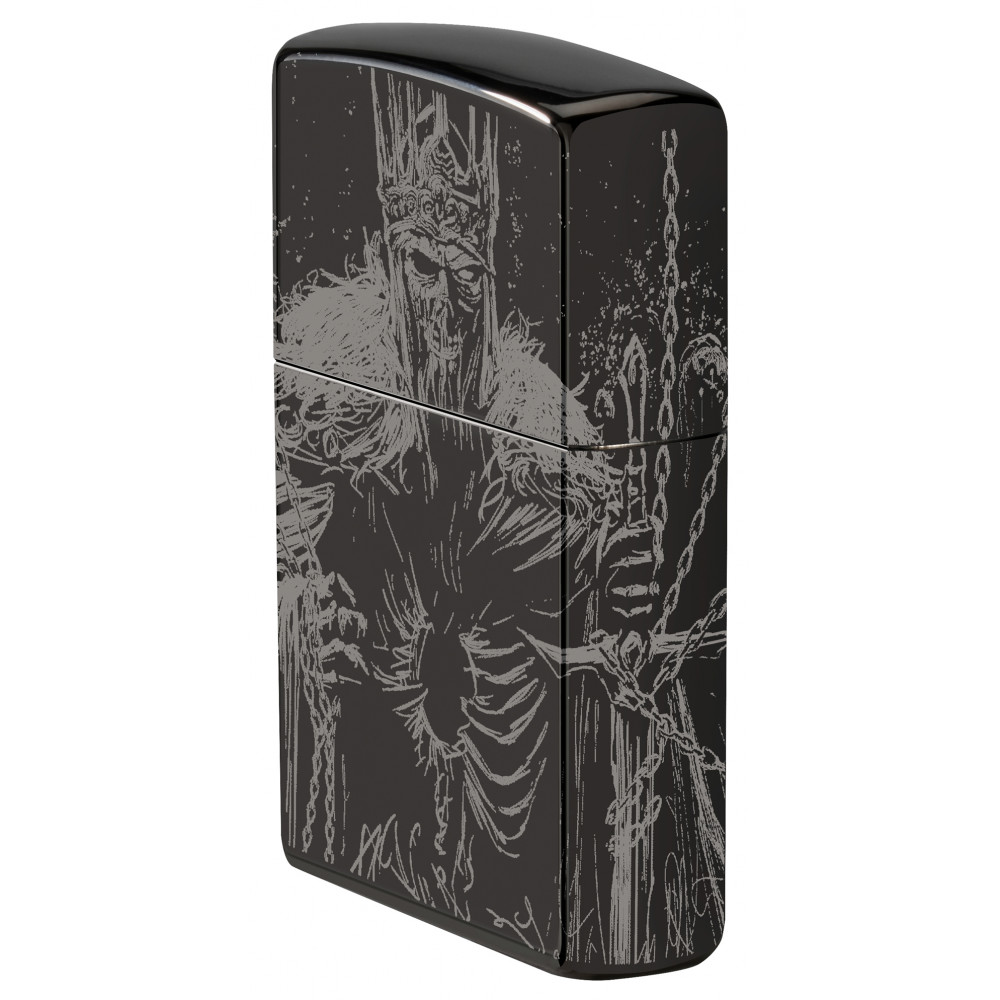Зажигалка ZIPPO Skull King High Polish Black 46139