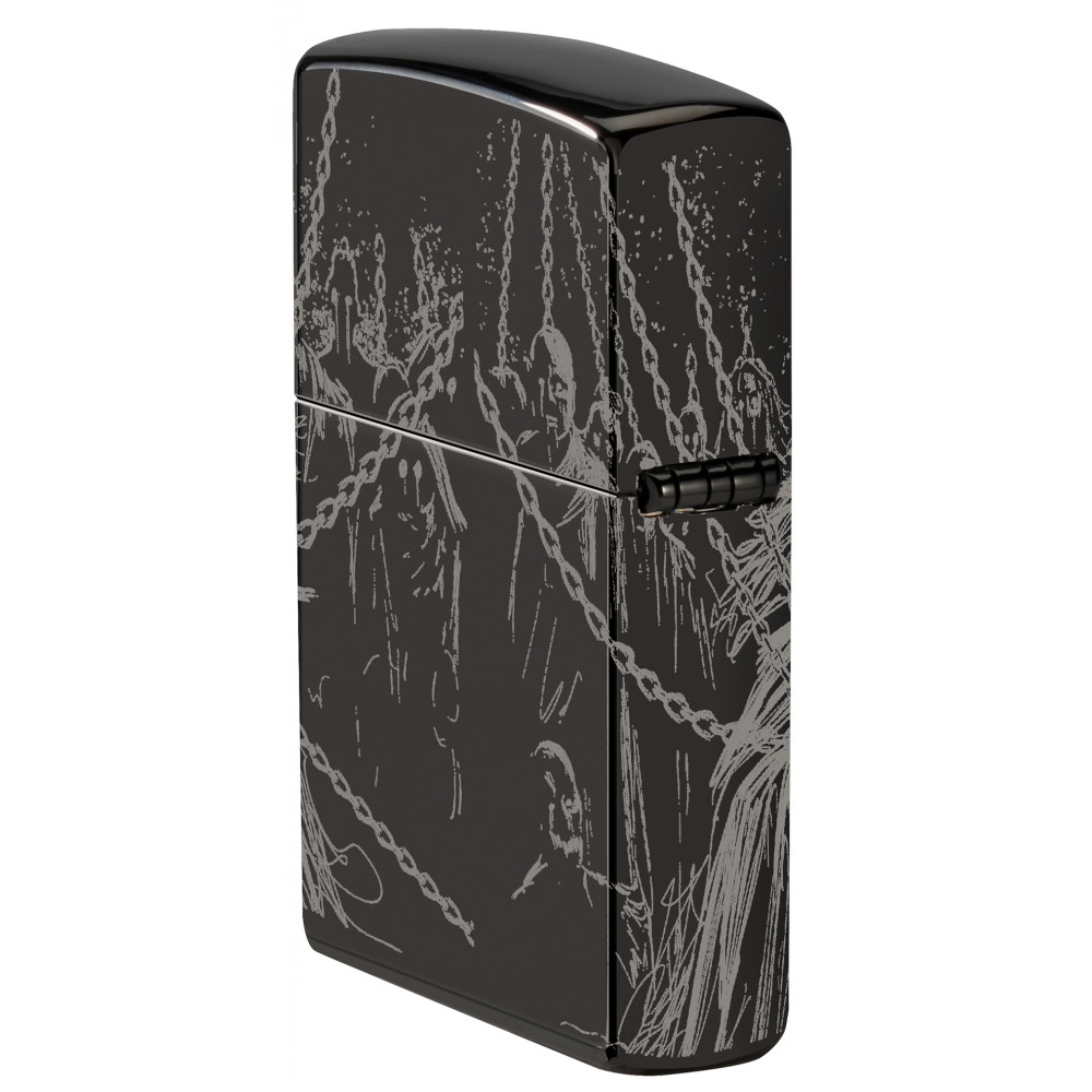 Зажигалка ZIPPO Skull King High Polish Black 46139