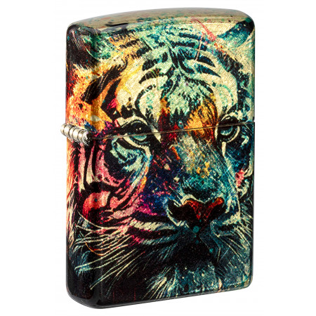 Зажигалка ZIPPO Painted Tiger Design 540 Tumbled Brass 46145