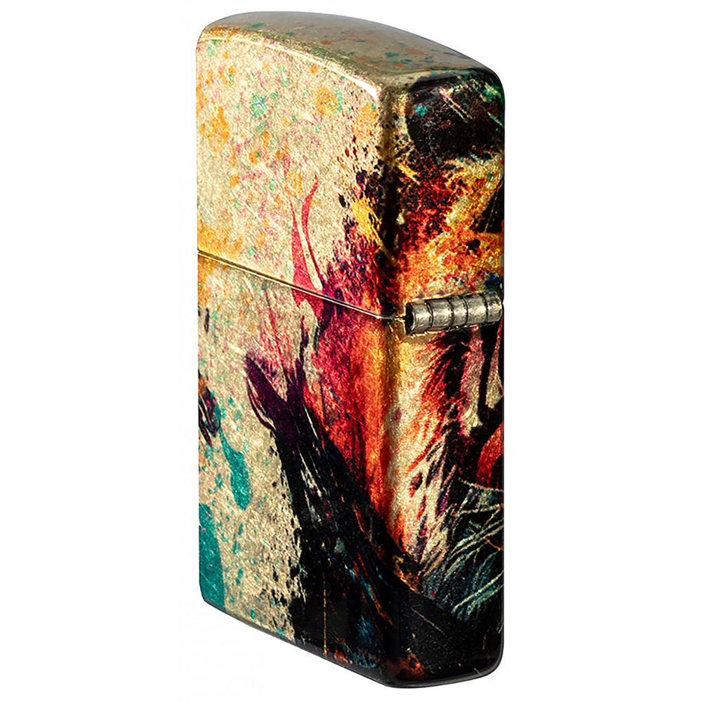 Зажигалка ZIPPO Painted Tiger Design 540 Tumbled Brass 46145