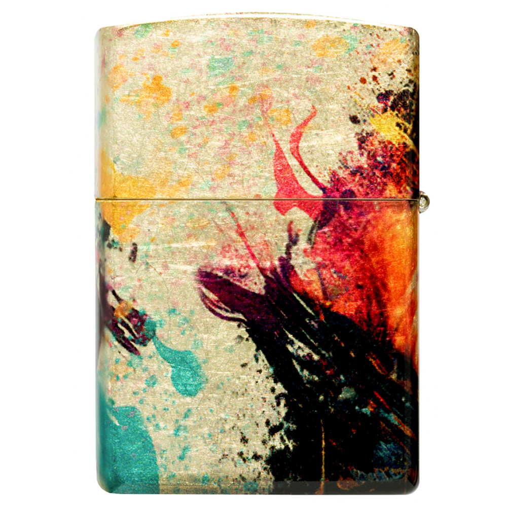 Зажигалка ZIPPO Painted Tiger Design 540 Tumbled Brass 46145