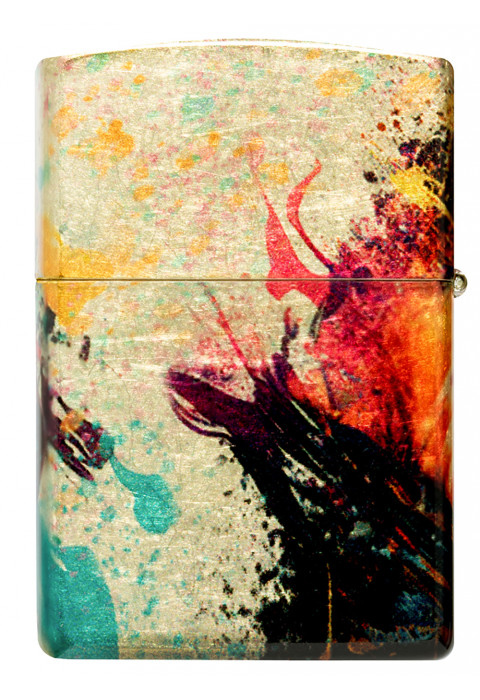 Зажигалка ZIPPO Painted Tiger Design 540 Tumbled Brass 46145