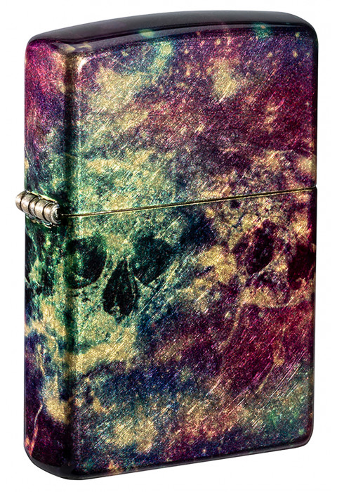 Зажигалка ZIPPO Galaxy Skull 540 Tumbled Brass 46147